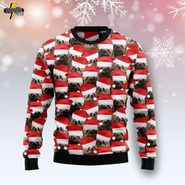 Sloth Group Awesome Ugly Christmas Sweater