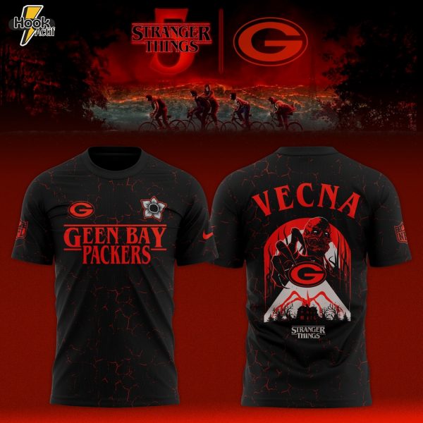 Geen Bay Packers NFL x Stranger Things Limited T-shirt