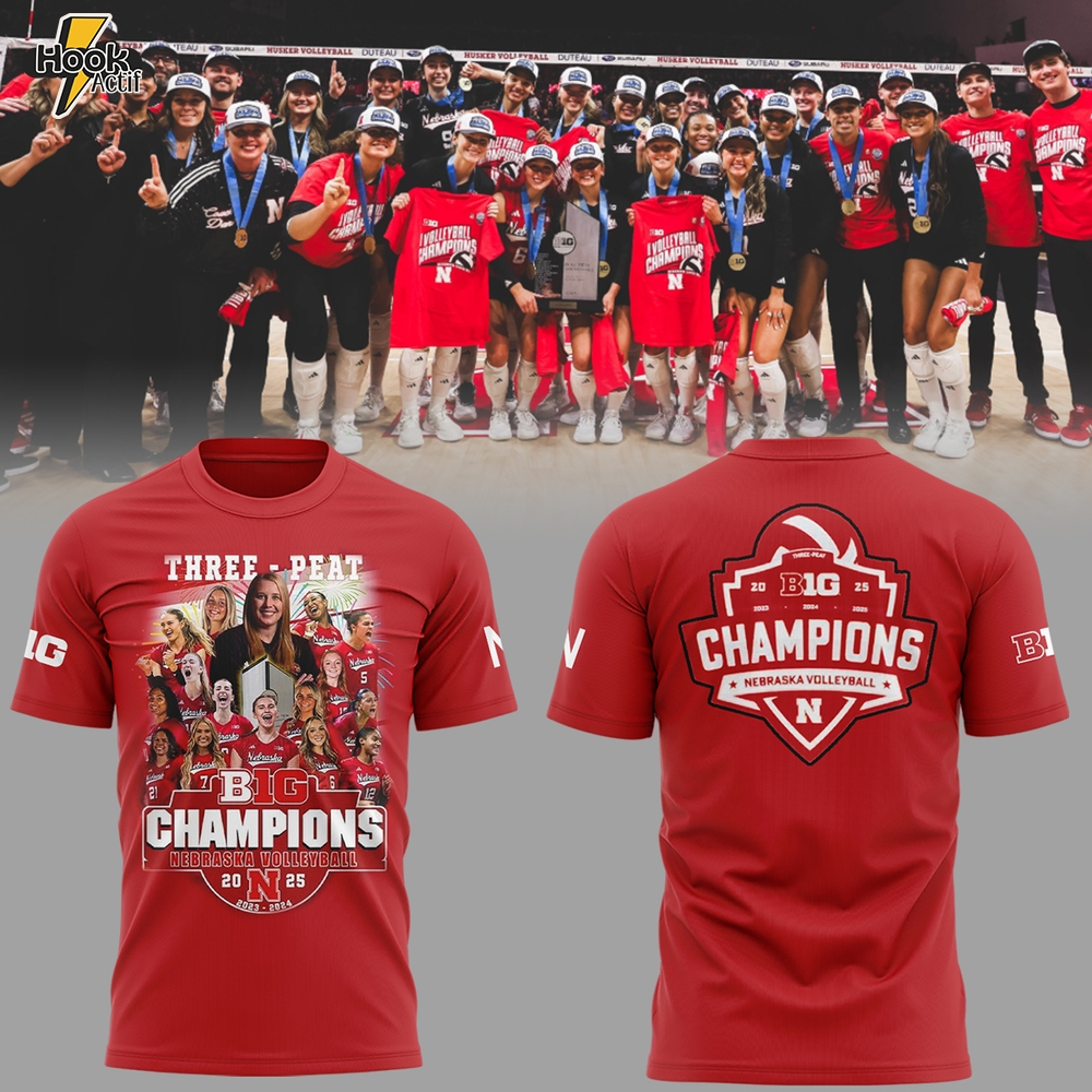 Limited Edition Nebraska – B1G Volleyball CHAMPS Shirt Limited Edition Nebraska – B1G Volleyball CHAMPS Shirt