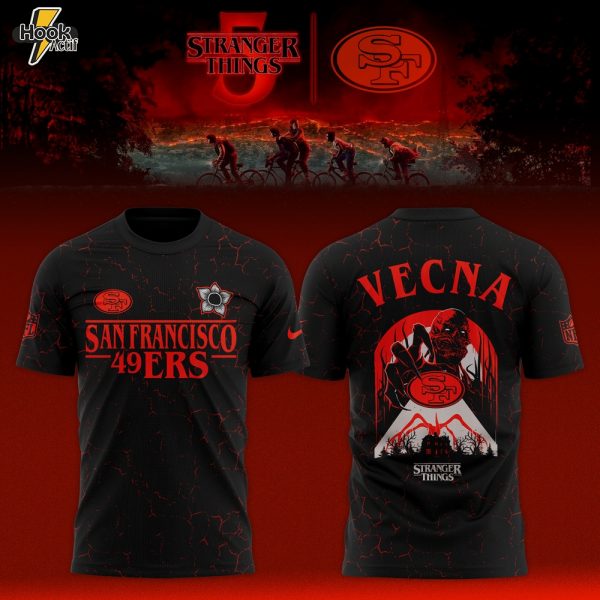 San Francisco 49ers NFL x Stranger Things Limited T-shirt