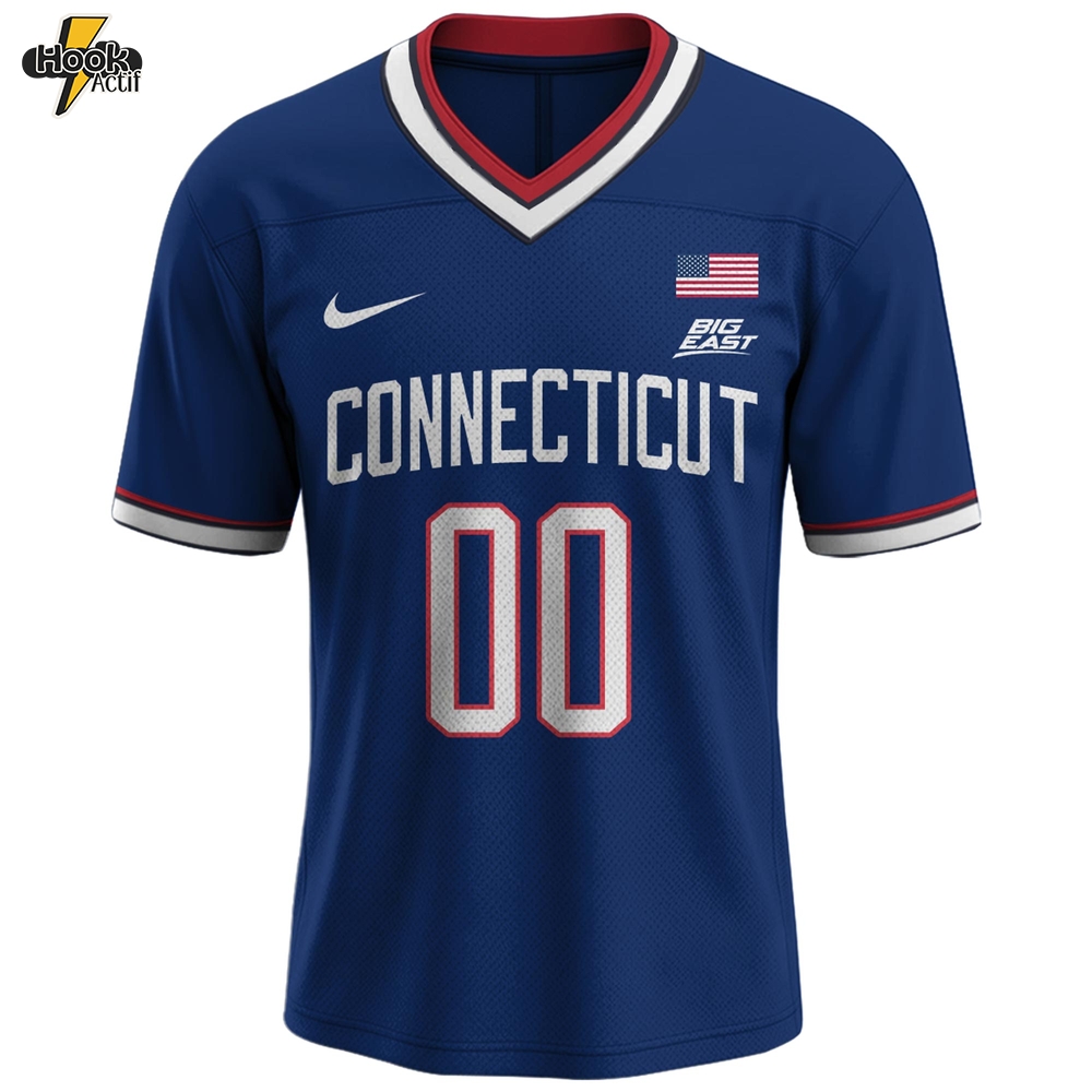UCONN Huskies Navy Blue Connecticut Football Jersey UCONN Huskies Navy Blue Connecticut Football Jersey