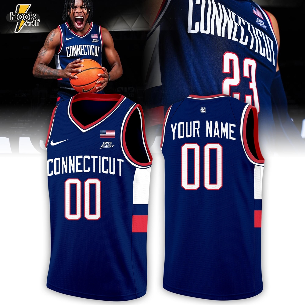 UCONN Huskies Navy Blue Connecticut Jersey