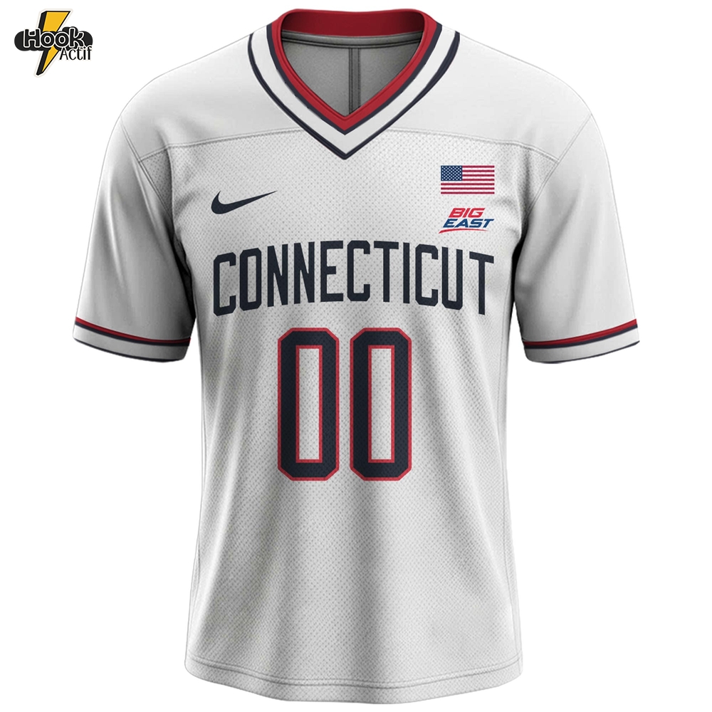 UCONN Huskies White Connecticut Football Jersey UCONN Huskies White Connecticut Football Jersey