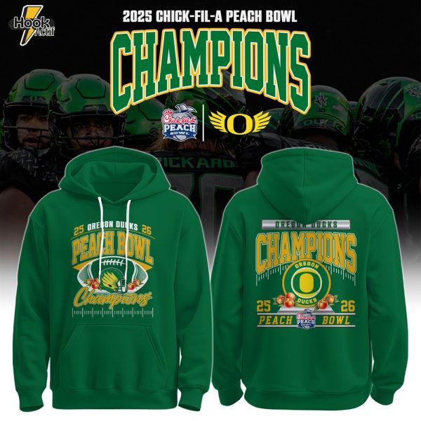 Oregon Ducks Special Peach Bowl Champions Limited Edition Hoodie