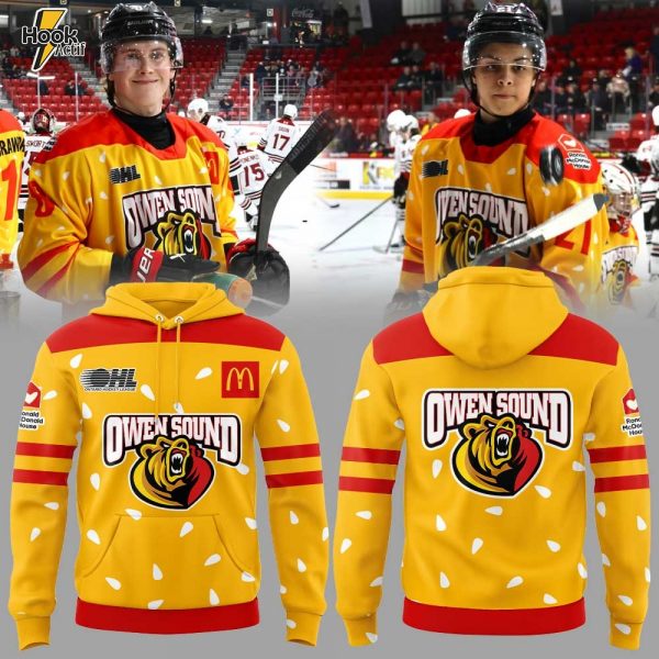 Owen Sound Attack Warmin up in Ronald Mcdonald House Hoodie