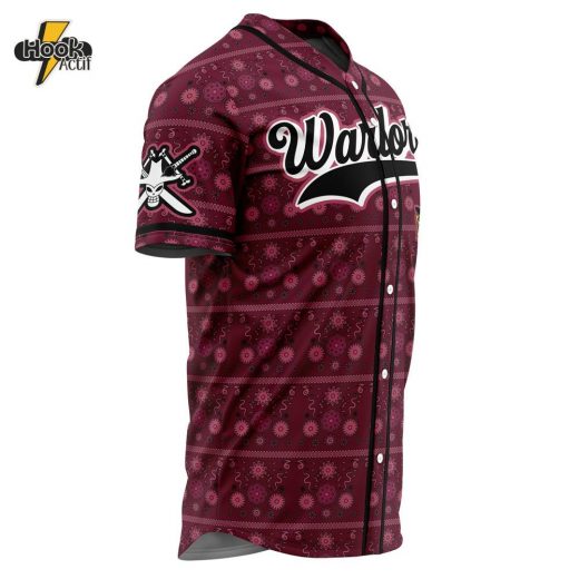 3D Printed Warlords Mihawk One Piece Men’s Short Sleeve Anime Baseball Jersey