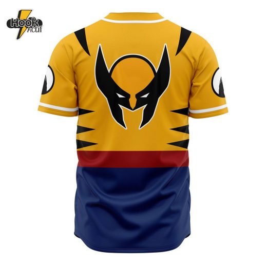 3D Printed Wolverine Marvel Men’s Short Sleeve Anime Baseball Jersey