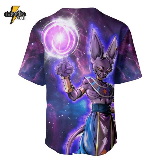 Beerus Baseball Jersey, Dragon Ball Z Baseball Jersey, Anime Baseball Jersey God Edition