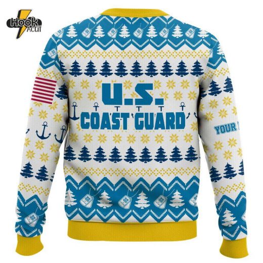 Custom Name Grinch x US Coast Guard Ugly Sweater V1