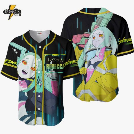 Cyberpunk Rebecca Anime Cyberpunk: Edgerunners Otaku Cosplay Shirt, Anime Baseball Jersey