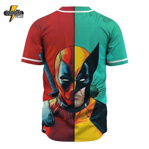 Deadpool and Wolverine Marvel Baseball Jersey, Superhero Crossover Edition