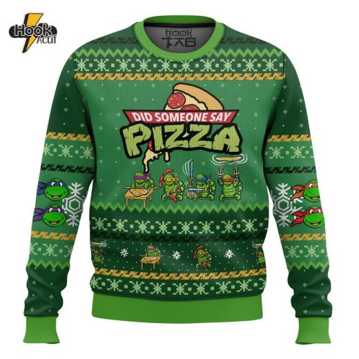 “Did Someone Say Pizza?” Teenage Mutant Ninja Turtles Ugly Christmas Sweater