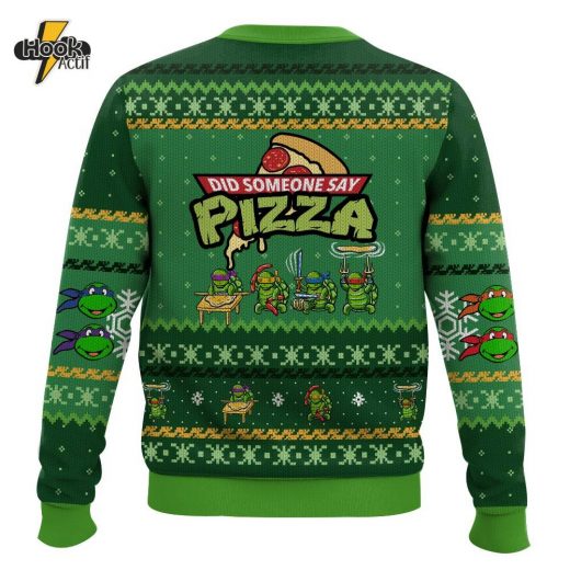 “Did Someone Say Pizza?” Teenage Mutant Ninja Turtles Ugly Christmas Sweater