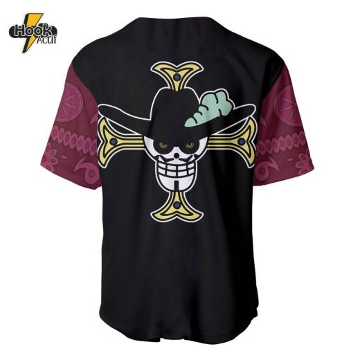 Dracule Mihawk Baseball Jersey, One Piece Baseball Jersey, Anime Baseball Jersey Swordmaster Edition