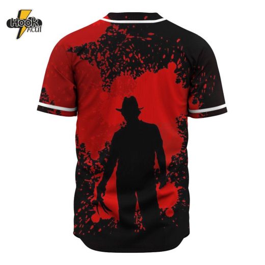 Freddy Krueger Baseball Jersey, A Nightmare on Elm Street Baseball Jersey, Halloween Baseball Jersey Edition 1