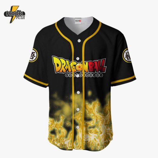 Goku Super Saiyan Anime Dragon Ball Z Otaku Cosplay Shirt, Anime Baseball Jersey