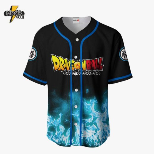 Goku Super Saiyan Blue Anime Dragon Ball Z Otaku Cosplay Shirt, Anime Baseball Jersey