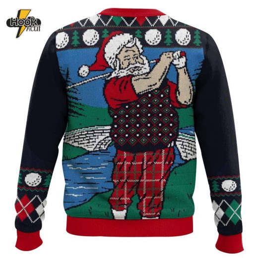 Golf Santa Claus Christmas Ugly Sweater Version 1