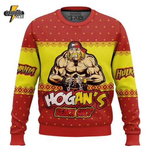 Hogan’s Beach Shop Hulk Hogan WWE Ugly Sweater