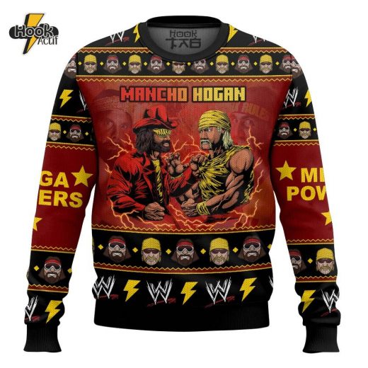 “Mancho Hogan” Macho Man and Hulk Hogan Ugly Sweater