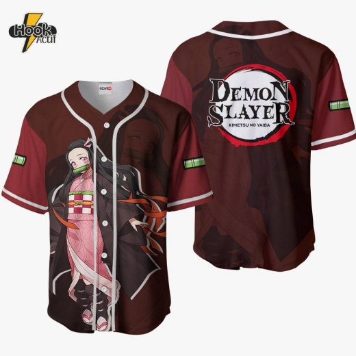 Nezuko Anime Demon Slayer Otaku Cosplay Shirt, Anime Baseball Jersey