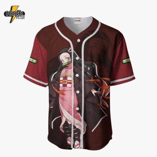 Nezuko Anime Demon Slayer Otaku Cosplay Shirt, Anime Baseball Jersey