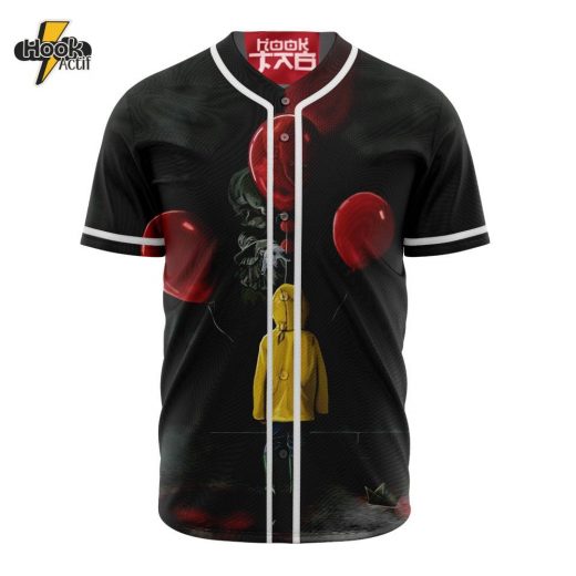 Pennywise Baseball Jersey, IT Baseball Jersey, Halloween Baseball Jersey Horror Edition