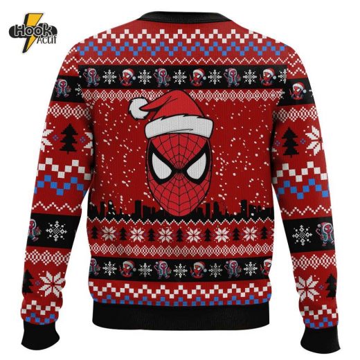 Santa Parker Spiderman Christmas Ugly Sweater