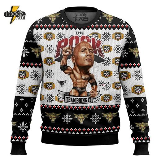 Team Bring It The Rock WWE Ugly Sweater