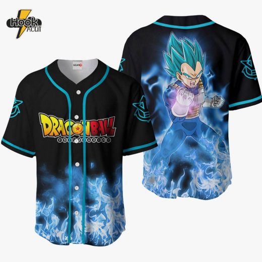 Vegeta Blue Anime Dragon Ball Z Otaku Cosplay Shirt, Anime Baseball Jersey