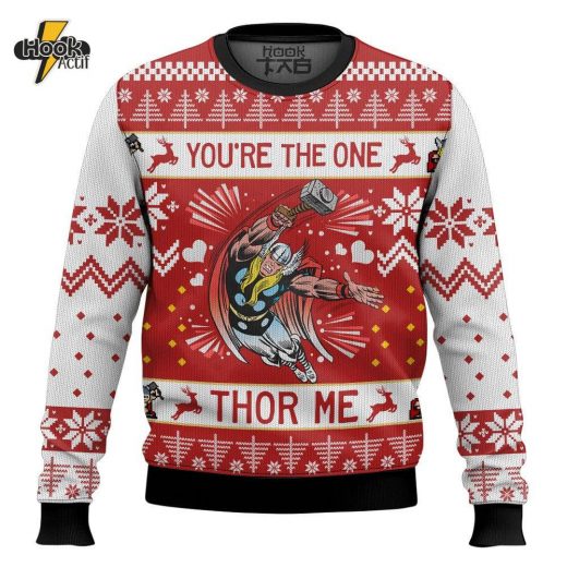 “You Are the One Thor Me” Christmas Ugly Sweater