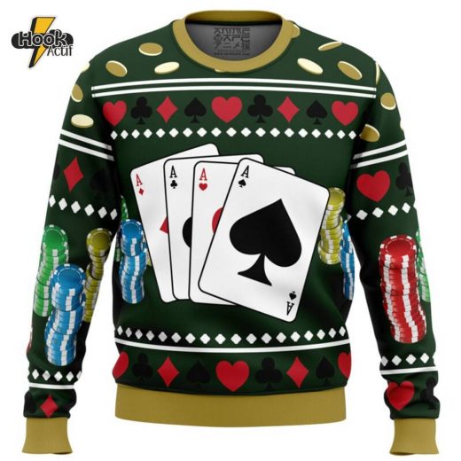 Ace Visconti Four Pips Dead by Daylight Christmas Sweater Gamer Holiday Gift