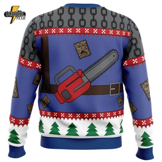 Ash J Williams Chainsaw Weave Dead by Daylight Christmas Sweater Collector’s Edition