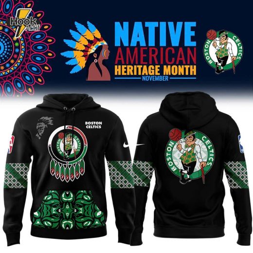 Boston Celtics NBA 2024 Native American Heritage Month Premium Limited Hoodie