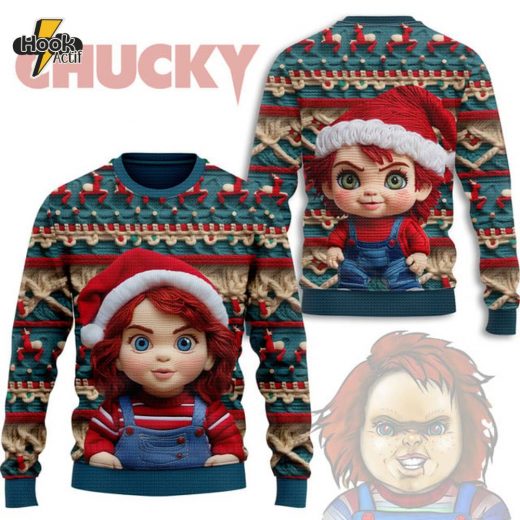 Chucky Christmas Sweater Adorable Version for Movie Fans