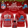 Detroit Lions 2024 Merry Christmas Premium Limited Pullover Hoodie