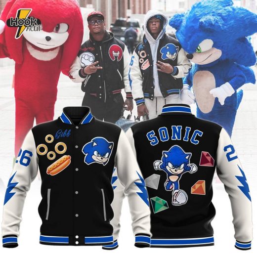 Detroit Lions x Sonic And Knuckles 2024 Premium Baseball Jacket Exclusive Edition