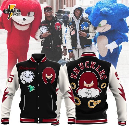 Detroit Lions x Sonic And Knuckles 2024 Premium Baseball Jacket Exclusive Edition v2