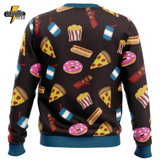 Dwight Fairfield Snack Time Dead by Daylight Christmas Sweater Fun Foodie Apparel