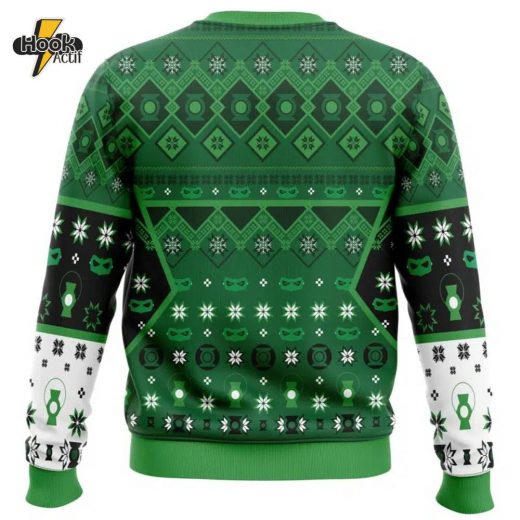 Green Lantern DC Comics Christmas Sweater Superhero Winter Wear