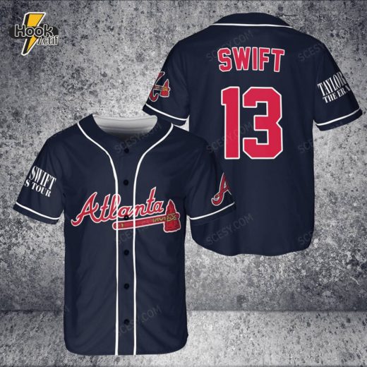 Atlanta Braves Taylor Swift #13 Atlanta Braves Jersey Navi