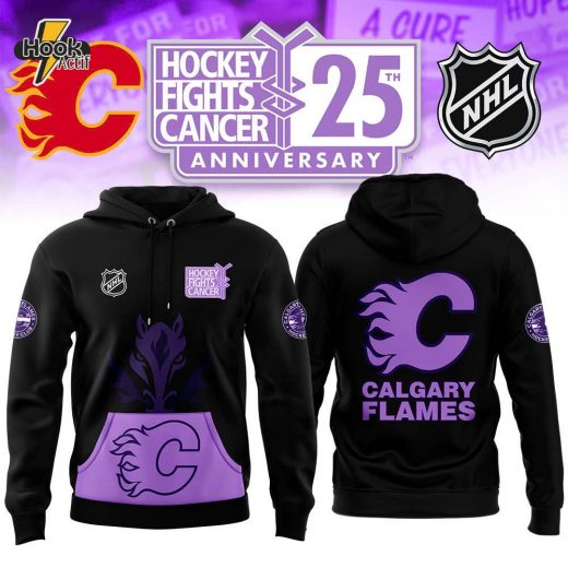 Calgary Flames Hockey Fight Cancer 2024 Hoodie