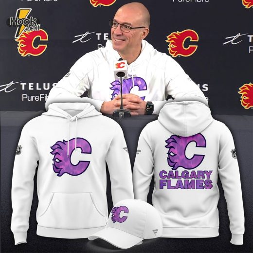 Calgary Flames Hockey Fight Cancer 2024 Hoodie V2