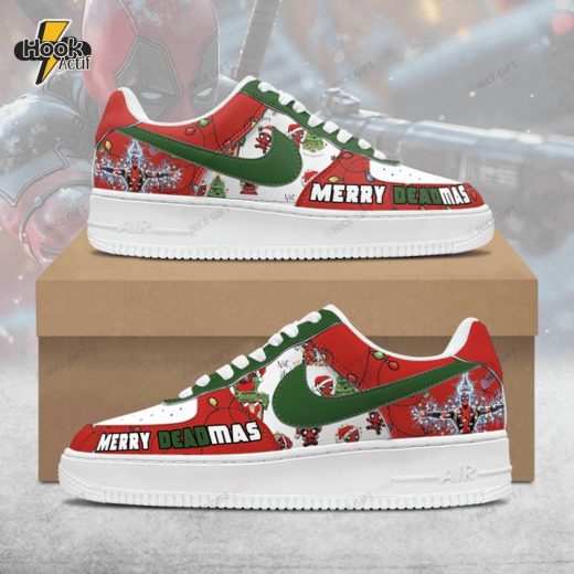 Deadpool Merry Deadmas AF1 Holiday Sneakers