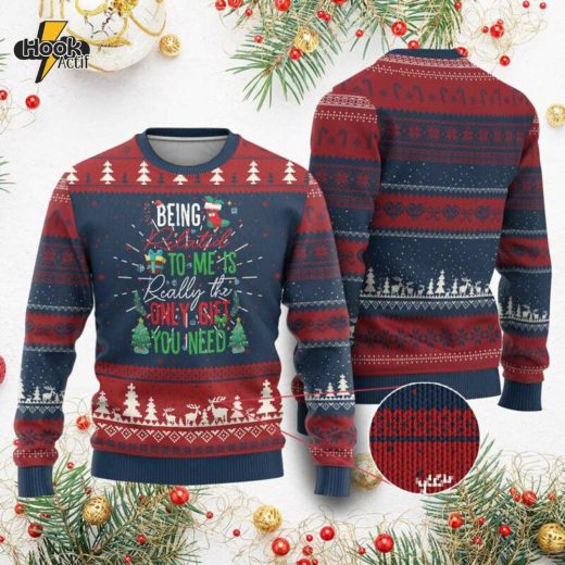 Funny Related to Me Ugly Christmas Sweater – The Only Gift You Need