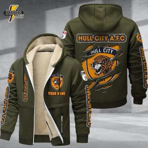 Hull City DMTZ0615 Velvet Zip Hoodie Coat Tigers Fan Favorite