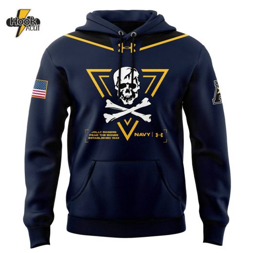 Jolly Rogers Navy Midshipmen football 2024 Hoodie