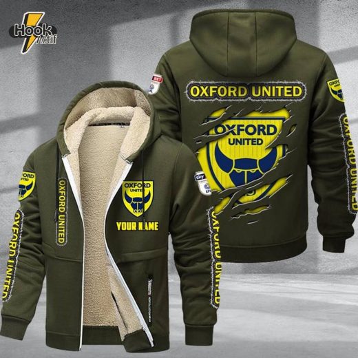 Oxford Utd DMTZ0621 Velvet Zip Hoodie Coat Casual Team Jacket