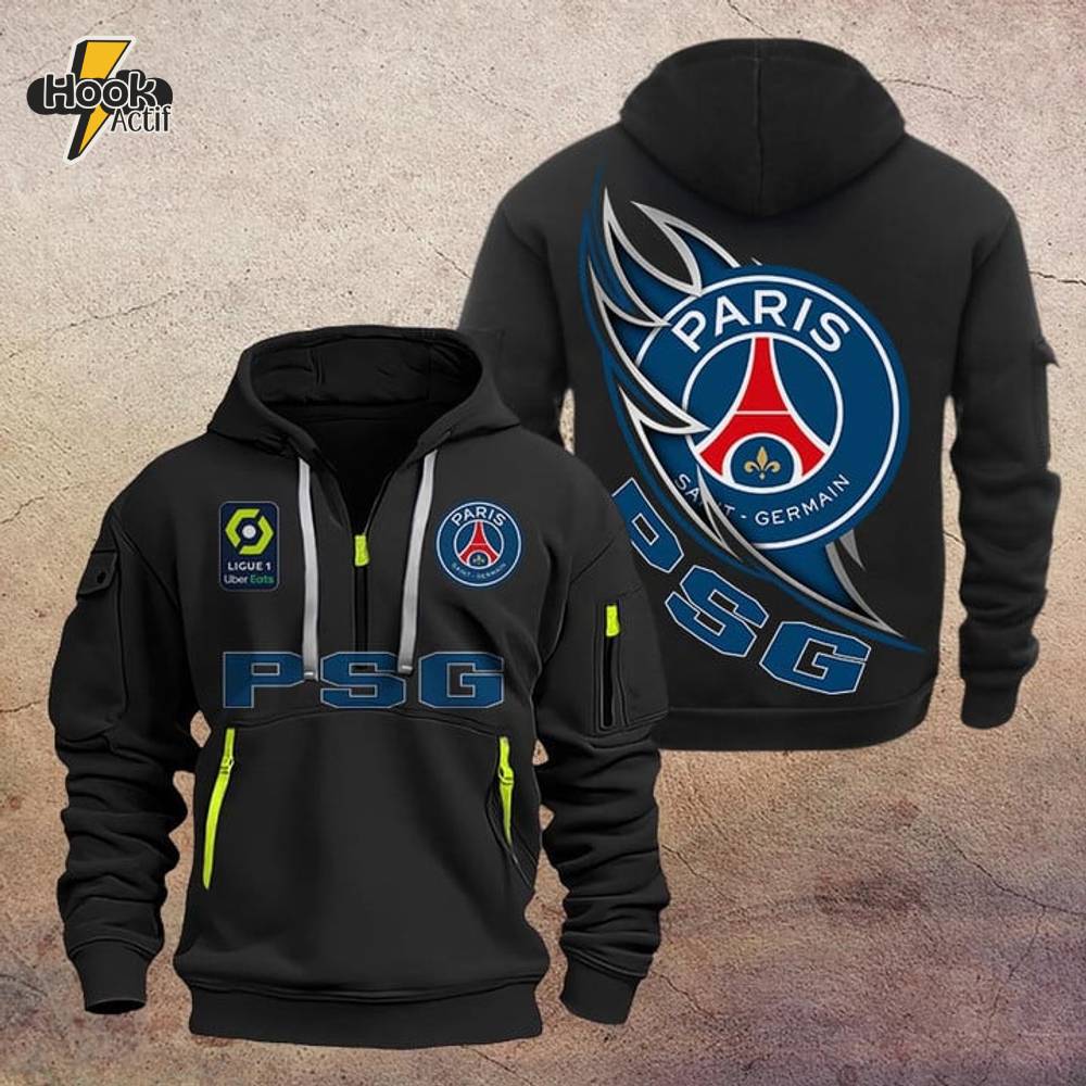 PSG DMHT1200 Zip Hoodie - Paris Saint-Germain Fan Apparel PSG DMHT1200 Zip Hoodie - Paris Saint-Germain Fan Apparel