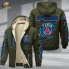 PSG DMTZ0750 Green Velvet Zip Hoodie Coat Stylish Sports Team Jacket